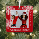 Recherche de flocon neige rouge ornements Photo de famille