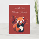Recherche de panda rouge vœux cartes Illustration