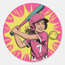 Recherche de joueur de baseball autocollants Fête d'anniversaire