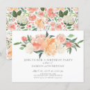 Recherche de de pêche anniversaire invitations Floral