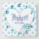 Recherche de naissance chambre enfant horloges Bleu