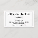 Recherche de architectes cartes visite Professionnel