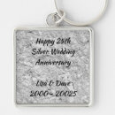 Recherche de anniversaire mariage porteclés Argent