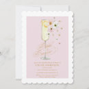 Recherche de champagne brunch bridal shower invitations Rose et or
