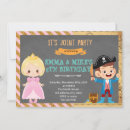 Recherche de princesse et pirate invitations Joint
