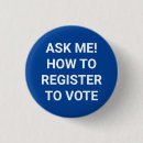 Recherche de démocrate de vote badges Bleu