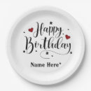 Recherche de joyeux anniversaire assiettes Calligraphie