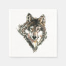 Recherche de loup t serviettes Aquarelle