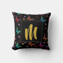 Recherche de papillons colorés coussins Monogramme