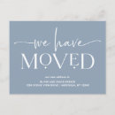Recherche de typographie chic cartes postales Changement d'adresse
