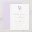 Recherche de purple floral invitations Petite fille