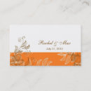 Recherche de mariage orange cartes visite Floral