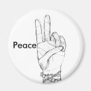 Recherche de signes de paix magnets Main