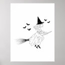 Recherche de de sorcière art Sorcière sur un balai