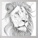 Recherche de lion de dessin au posters Nature