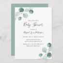 Recherche de eucalyptus baby shower invitations Élégant