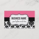 Recherche de damassé rose et noire cartes visite Noir et blanc