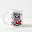 Recherche de fée rouge tasses Papillon