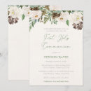 Recherche de première de garçons petite communion invitations Aquarelle