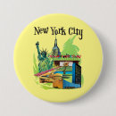 Recherche de statue liberté badges Rétro