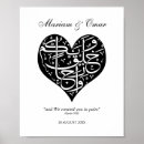 Recherche de forme de coeur posters Noir et blanc