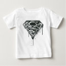 Recherche de bande dessinée classique bébé tshirts Bouclier de clark kent