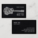 Recherche de guitare noire cartes visite Guitariste