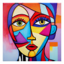 Zoek naar vrouwen gezicht posters Kleurrijk