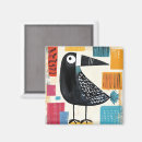 Zoek naar zwarte vogel magneten Illustratie