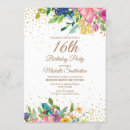 Recherche de floral 16ans anniversaire invitations Rose