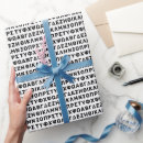 Recherche de langues papier cadeau Noir et blanc