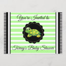 Recherche de turtle baby shower invitations Vert