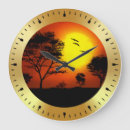 Recherche de silhouette de palmier horloges Coucher de soleil