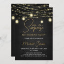 Recherche de partie de retraite de bureau invitations Noir et or