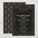 Recherche de les années 1920 anniversaire invitations Noir