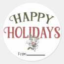 Recherche de houx de noël autocollants Rétro