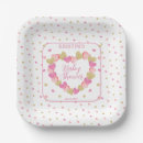 Recherche de forme assiettes Baby shower fille