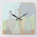 Recherche de bleu clair et jaune horloges Abstrait