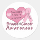 Recherche de cancer du sein autocollants Rose
