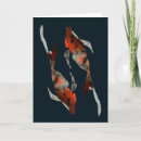 Recherche de koi japonais vœux cartes Aquarelle