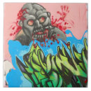 Recherche de graffiti urbain carreaux Bleu
