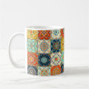 Recherche de motifs ethniques tasses Illustration