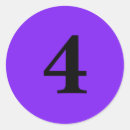 Recherche de numéro 4 autocollants Nombre