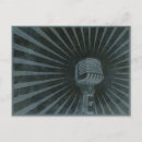 Recherche de microphone cartes postales Vintage