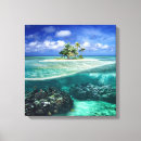 Zoek naar koraal zee canvas prints Blauw