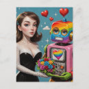 Zoek naar robot briefkaarten Vrouw