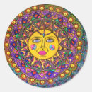 Recherche de soleil psychédélique autocollants Hippie