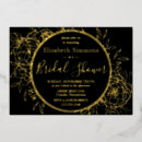 Recherche de gold floral bridal shower invitations Noir