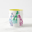 Recherche de dessin girafe tasses Jaune