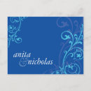 Zoek naar vrolijke huwelijk uitnodigingen Blauw